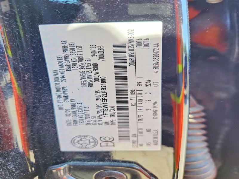 Продажа на аукционе авто 2020 Ford F150, vin: 1FTEW1EP2LFB21890, номер лота: 67200476