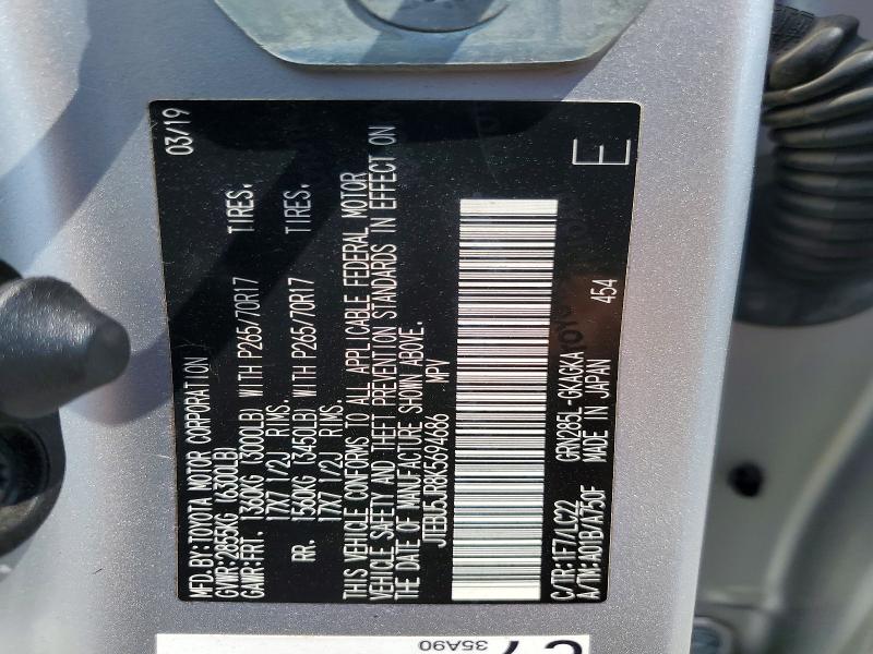 Продажа на аукционе авто 2019 Toyota 4runner, vin: JTEBU5JR8K5694686, номер лота: 67464056