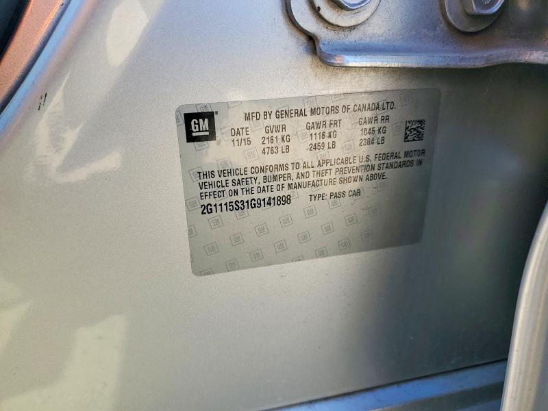 Aukcja sprzedaży 2016 Chevrolet Impala, vin: 2G1115S31G9141898, numer aukcji: 66757646