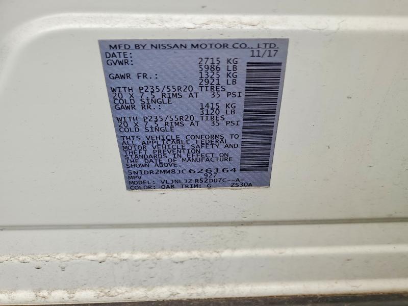 70478456 :رقم المزاد ، 5N1DR2MM8JC626164 vin ، 2018 Nissan Pathfinder مزاد بيع