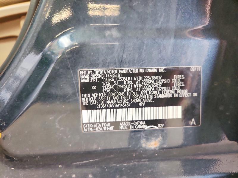 71350876 :رقم المزاد ، 2T3BF4DV7BW145457 vin ، 2011 Toyota Rav4 مزاد بيع