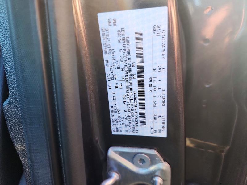 Продажа на аукционе авто 2017 Ford Escape, vin: 1FMCU0JD5HUD38237, номер лота: 70183986