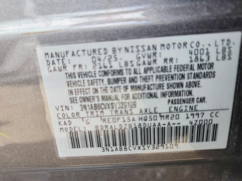 Aukcja sprzedaży 2025 Nissan Sentra, vin: 3N1AB8CVXSY329109, numer aukcji: 69195426