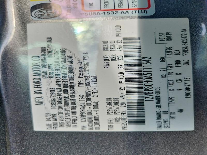 2010 Ford Mustang მანქანა იყიდება აუქციონზე, vin: 1ZVBP8CH0A5111542, აუქციონის ნომერი: 69823936
