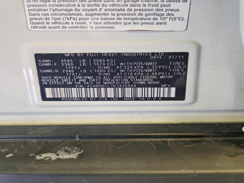 Продаж на аукціоні авто 2011 Subaru Outback, vin: 4S4BRBCC7B3436888, номер лоту: 69671006