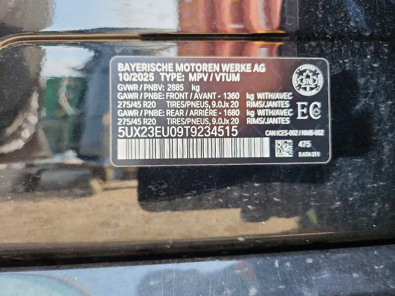 2026 Bmw X5 მანქანა იყიდება აუქციონზე, vin: 5UX23EU09T9234515, აუქციონის ნომერი: 66076626
