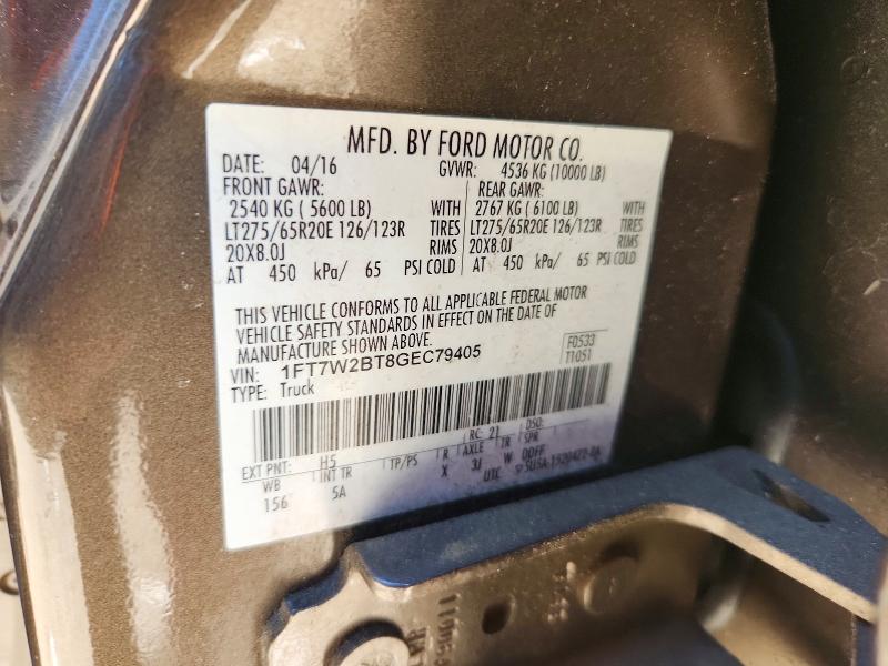 Продажа на аукционе авто 2016 Ford F250, vin: 1FT7W2BT8GEC79405, номер лота: 67850386