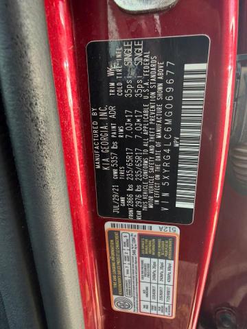 2021 Kia Sorento მანქანა იყიდება აუქციონზე, vin: 5XYRG4LC6MG069677, აუქციონის ნომერი: 70566986