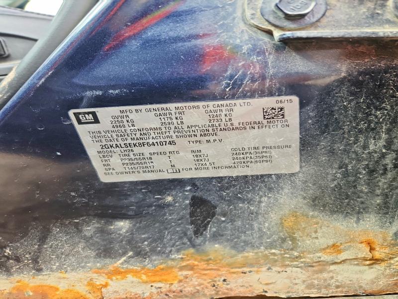 Aukcja sprzedaży 2015 Gmc Terrain, vin: 2GKALSEK8F6410745, numer aukcji: 68950356