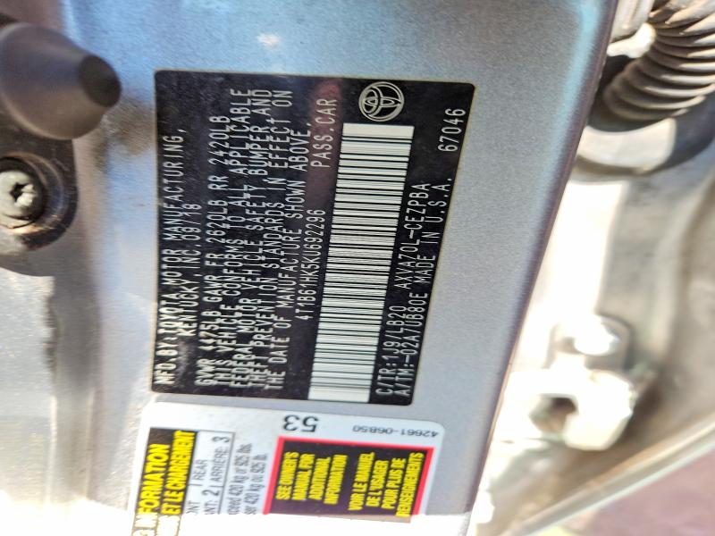 Aukcja sprzedaży 2019 Toyota Camry, vin: 4T1B61HK5KU692296, numer aukcji: 71045076