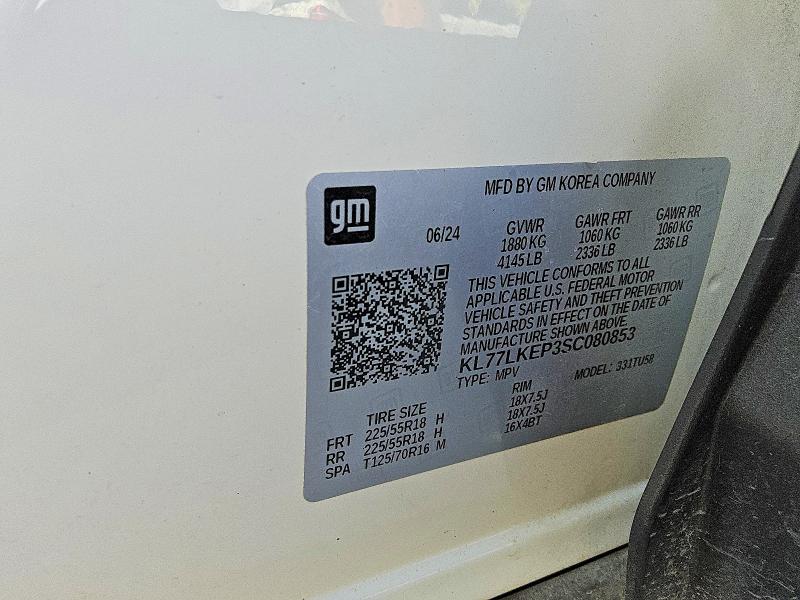 68652816 :رقم المزاد ، KL77LKEP3SC080853 vin ، 2025 Chevrolet Trax مزاد بيع