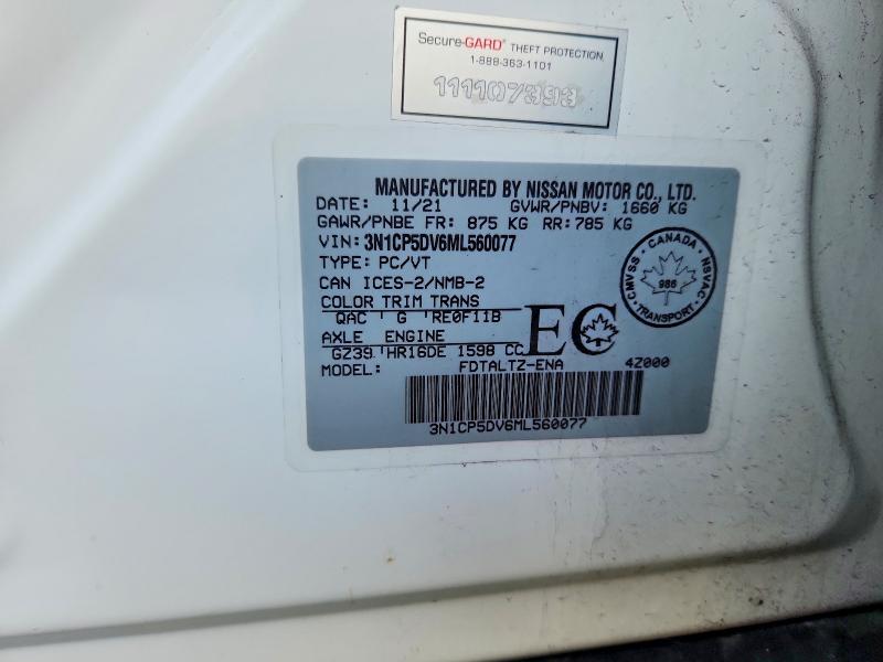 Aukcja sprzedaży 2021 Nissan Kicks, vin: 3N1CP5DV6ML560077, numer aukcji: 66819026