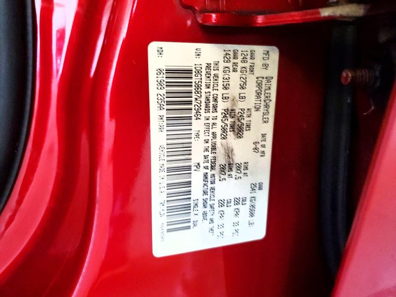 2007 Dodge Nitro მანქანა იყიდება აუქციონზე, vin: 1D8GT58687W729464, აუქციონის ნომერი: 68988066