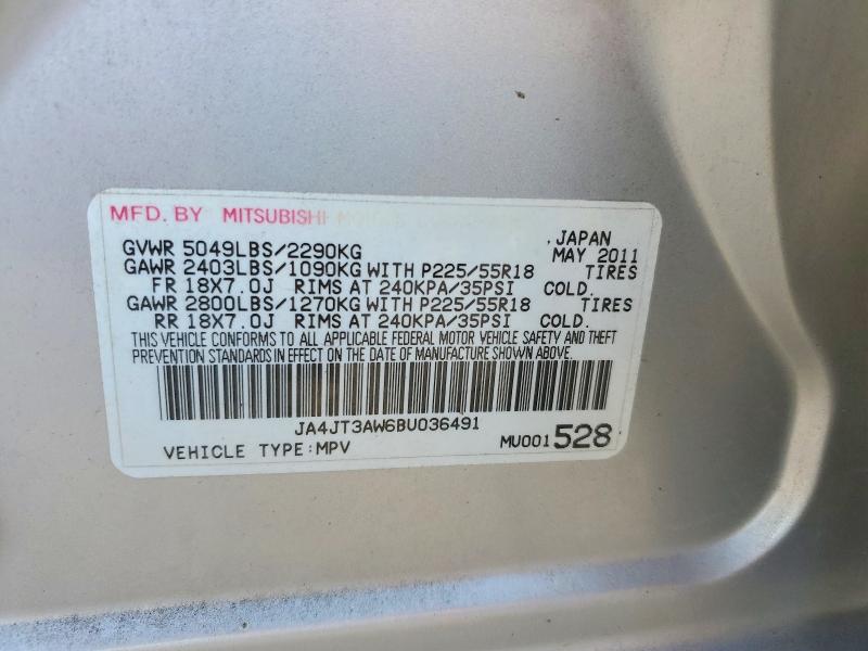 Продажа на аукционе авто 2011 Mitsubishi Outlander, vin: JA4JT3AW6BU036491, номер лота: 70954886