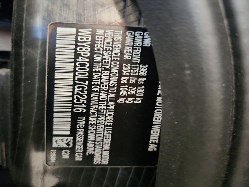 Продаж на аукціоні авто 2020 Bmw I3, vin: WBY8P4C00L7G22516, номер лоту: 69288366