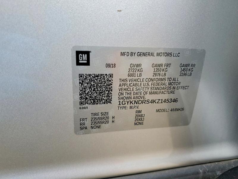 Продаж на аукціоні авто 2019 Cadillac Xt5, vin: 1GYKNDRS4KZ145346, номер лоту: 67701856