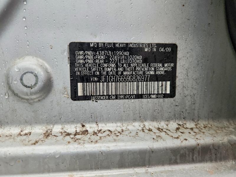 Продаж на аукціоні авто 2009 Subaru Impreza, vin: JF1GH76659G826977, номер лоту: 70505696