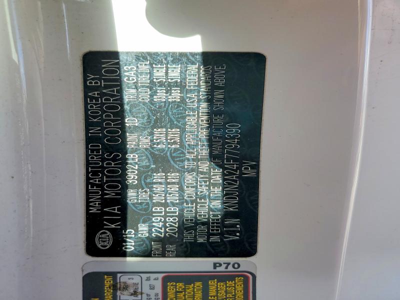 2015 Kia Soul მანქანა იყიდება აუქციონზე, vin: KNDJN2A24F7794390, აუქციონის ნომერი: 67627166