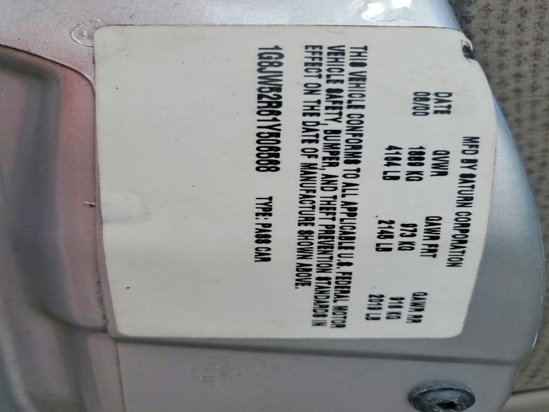 65469306 :رقم المزاد ، 1G8JW52R61Y506568 vin ، 2001 Saturn L300 مزاد بيع