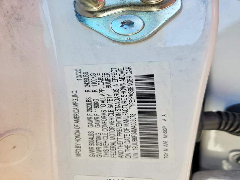 2021 Acura Tlx მანქანა იყიდება აუქციონზე, vin: 19UUB6F34MA003078, აუქციონის ნომერი: 64722896