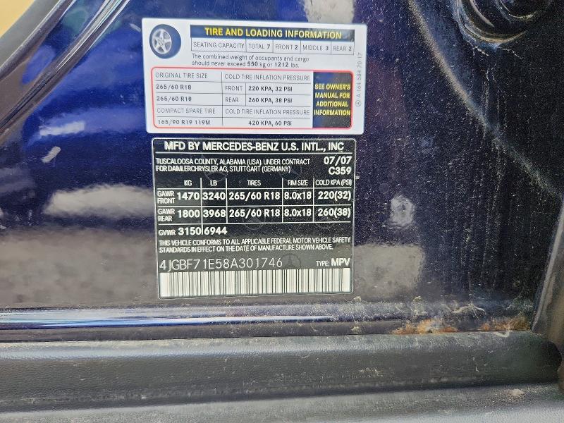 Продажа на аукционе авто 2008 Mercedes-benz Gl, vin: 4JGBF71E58A301746, номер лота: 69103446