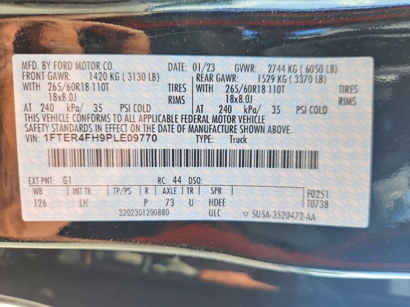 Aukcja sprzedaży 2023 Ford Ranger, vin: 1FTER4FH9PLE09770, numer aukcji: 67858466