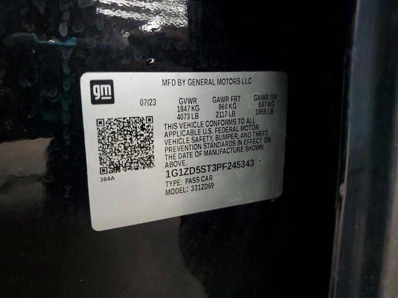 70477016 :رقم المزاد ، 1G1ZD5ST3PF245343 vin ، 2023 Chevrolet Malibu مزاد بيع