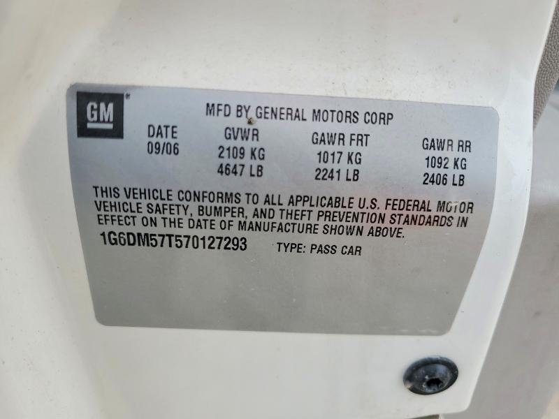 Auction sale of the 2007 Cadillac Cts, vin: 1G6DM57T570127293, lot number: 70037966