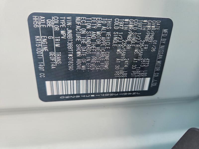Продаж на аукціоні авто 2026 Nissan Rogue, vin: JN8BT3BB7TW378290, номер лоту: 68674376