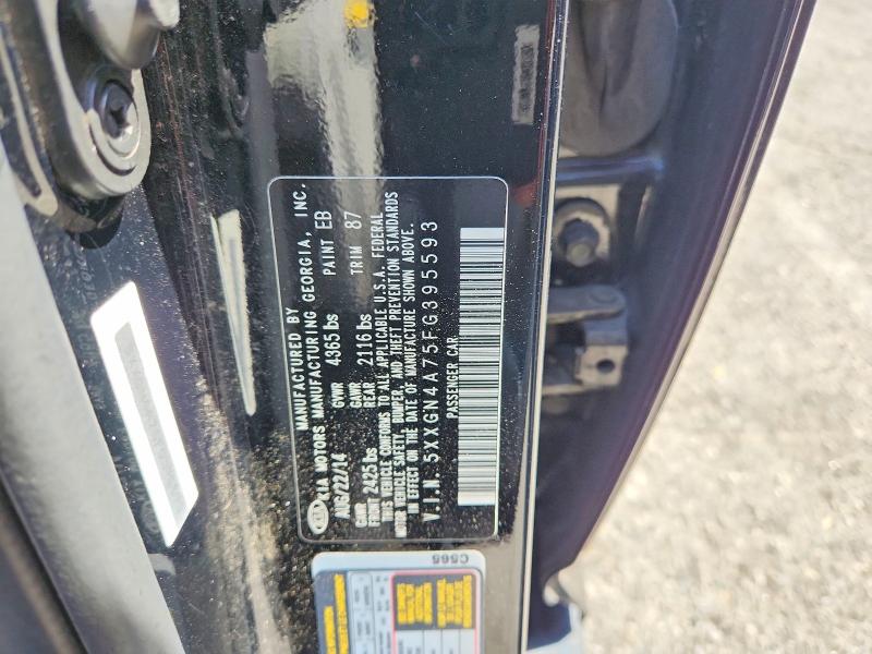 2015 Kia Optima მანქანა იყიდება აუქციონზე, vin: 5XXGN4A75FG395593, აუქციონის ნომერი: 69896516