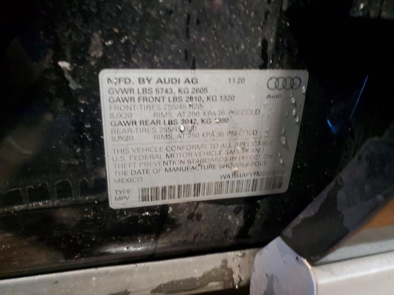 68615676 :رقم المزاد ، WA1B4AFY7M2029175 vin ، 2021 Audi Sq5 مزاد بيع