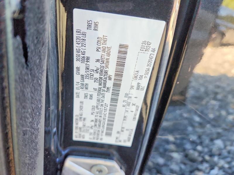 68616426 :رقم المزاد ، 1FMCU0GX3EUC15727 vin ، 2014 Ford Escape مزاد بيع