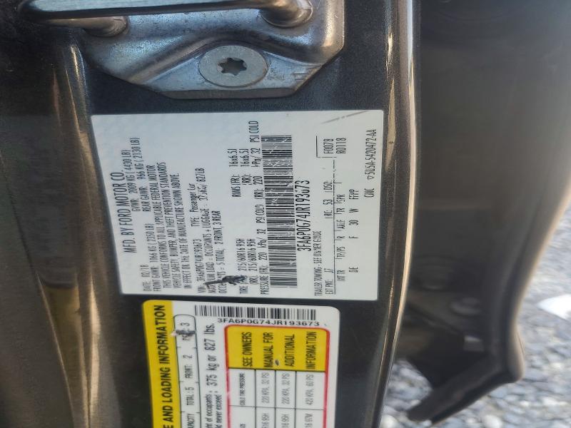 Продажа на аукционе авто 2018 Ford Fusion, vin: 3FA6P0G74JR193673, номер лота: 67605916
