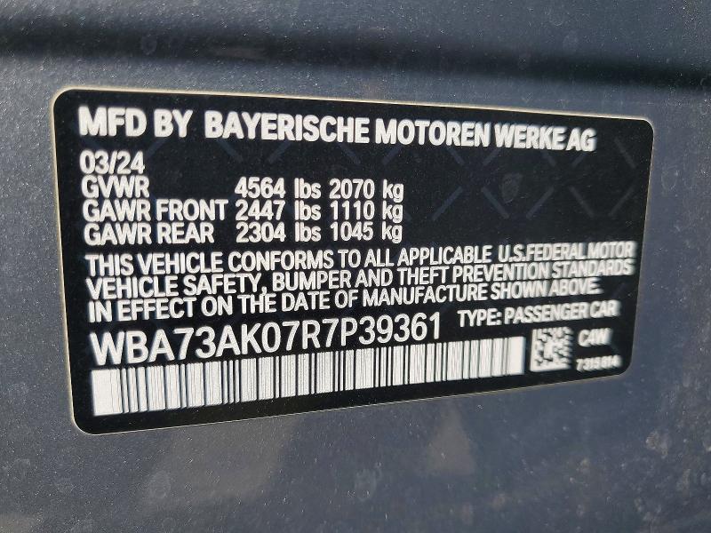 Продаж на аукціоні авто 2024 Bmw 228xi, vin: WBA73AK07R7P39361, номер лоту: 67755546