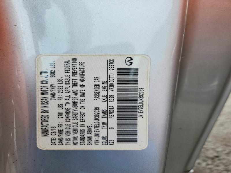 Продаж на аукціоні авто 2018 Infiniti Q60, vin: JN1EV7EL0JM392039, номер лоту: 69723626