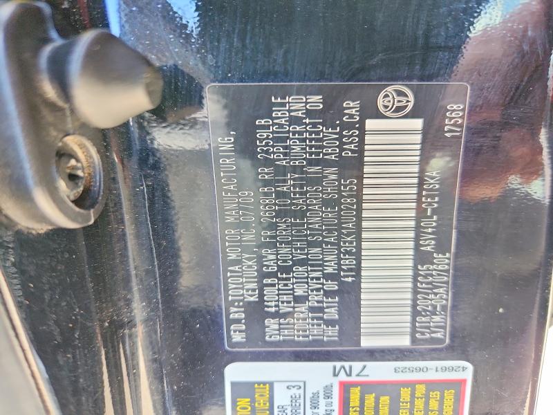 2010 Toyota Camry მანქანა იყიდება აუქციონზე, vin: 4T1BF3EK1AU028155, აუქციონის ნომერი: 68189266
