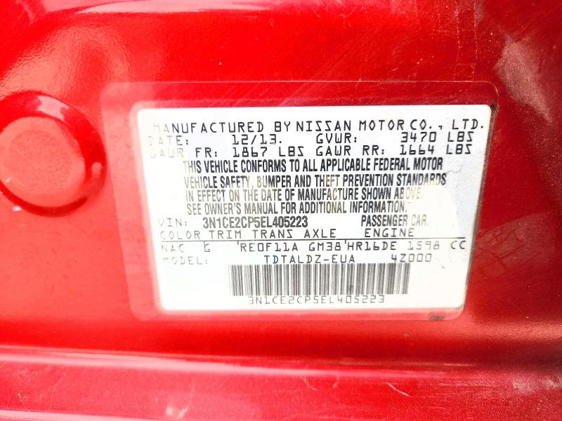 Продажа на аукционе авто 2014 Nissan Versa Note, vin: 3N1CE2CP5EL405223, номер лота: 67814016
