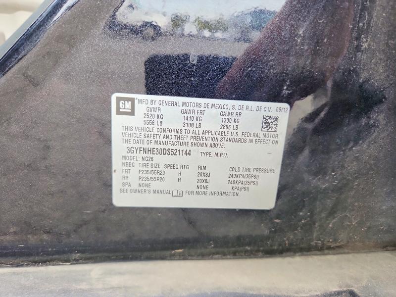 70344346 :رقم المزاد ، 3GYFNHE30DS521144 vin ، 2013 Cadillac Srx مزاد بيع