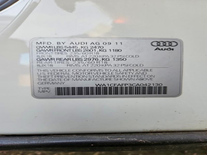 Aukcja sprzedaży 2012 Audi Q5, vin: WA1CFAFP3CA042130, numer aukcji: 69717206