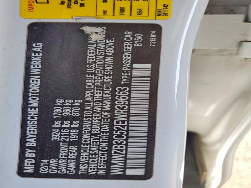 Продаж на аукціоні авто 2014 Mini Cooper, vin: WMWZB3C52EWR39663, номер лоту: 69792626