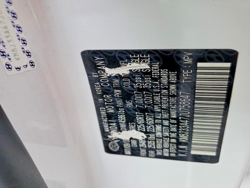69260916 :رقم المزاد ، KM8J33A47JU758647 vin ، 2018 Hyundai Tucson مزاد بيع