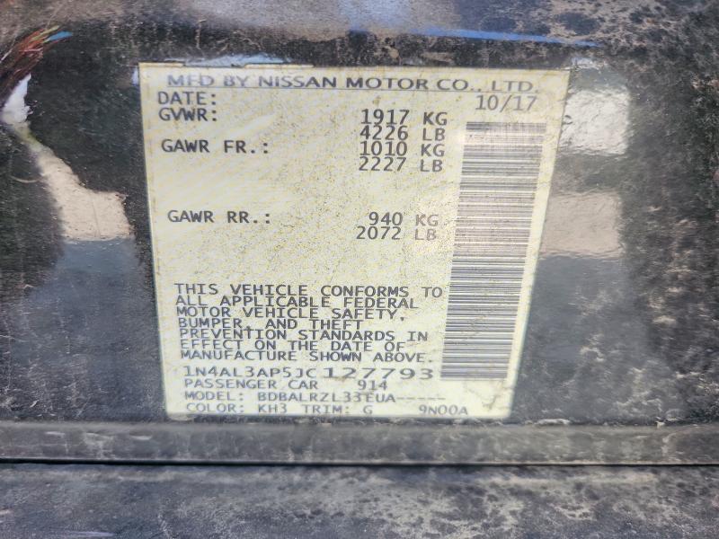 Auction sale of the 2018 Nissan Altima, vin: 1N4AL3AP5JC127793, lot number: 70233596