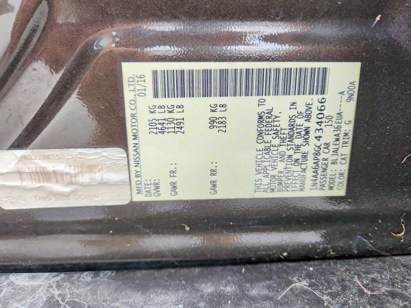 Aukcja sprzedaży 2016 Nissan Maxima, vin: 1N4AA6AP8GC434066, numer aukcji: 69429746