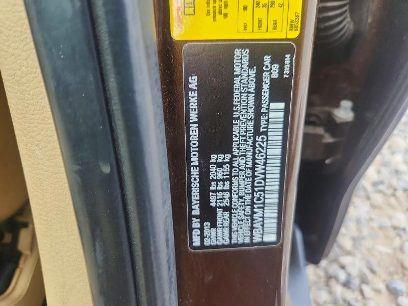 Aukcja sprzedaży 2013 Bmw X1, vin: WBAVM1C51DVW46225, numer aukcji: 67867926