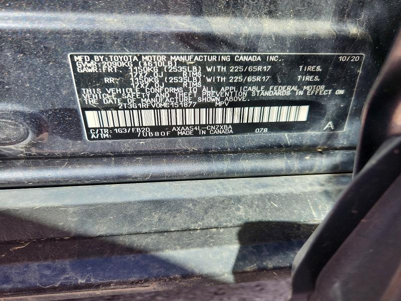 Продаж на аукціоні авто 2021 Toyota Rav4, vin: 2T3G1RFV0MC151877, номер лоту: 68897636