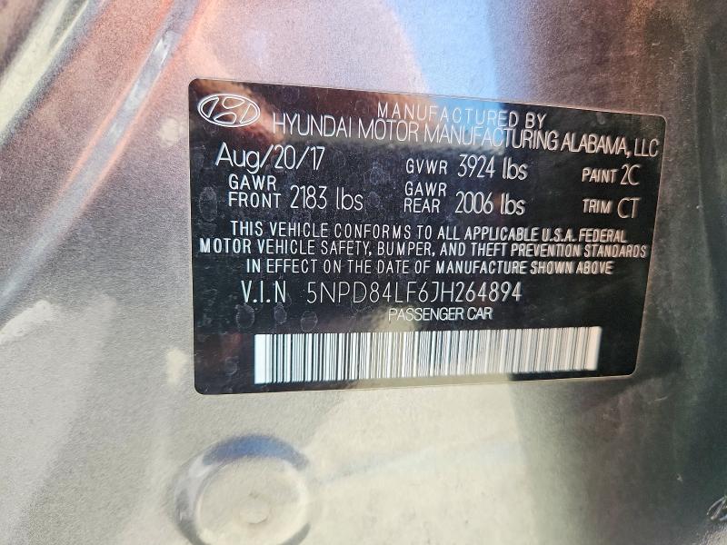 Продаж на аукціоні авто 2018 Hyundai Elantra, vin: 5NPD84LF6JH264894, номер лоту: 68859976