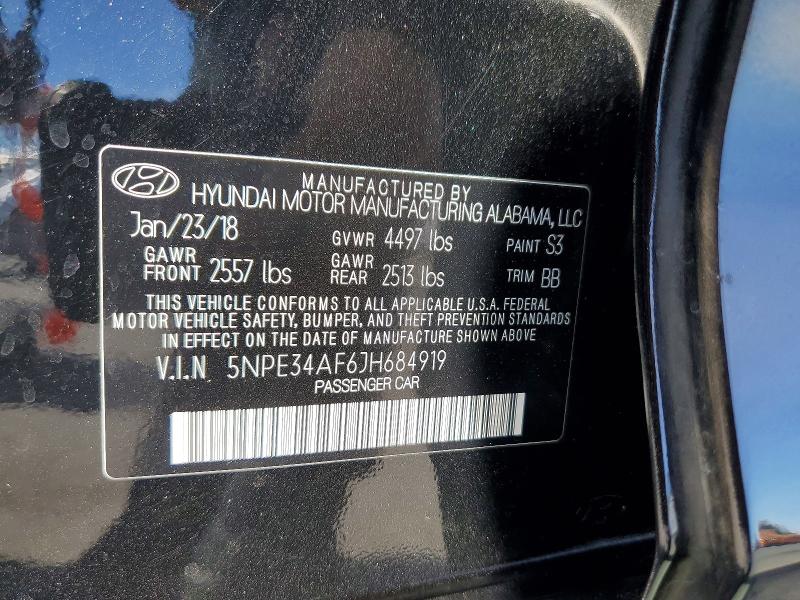 Aukcja sprzedaży 2018 Hyundai Sonata, vin: 5NPE34AF6JH684919, numer aukcji: 68335536