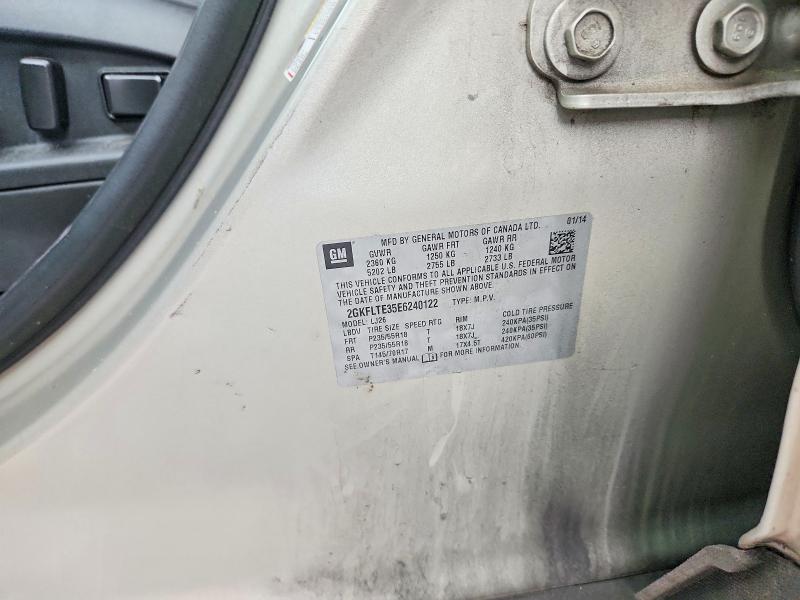 2014 Gmc Terrain მანქანა იყიდება აუქციონზე, vin: 2GKFLTE35E6240122, აუქციონის ნომერი: 68919836