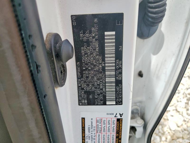 Aukcja sprzedaży 2010 Lexus Gx, vin: JTJBM7FX1A5009477, numer aukcji: 70002796