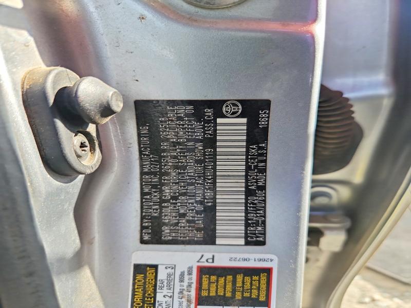 Aukcja sprzedaży 2017 Toyota Camry, vin: 4T1BF1FK4HU401119, numer aukcji: 70086636
